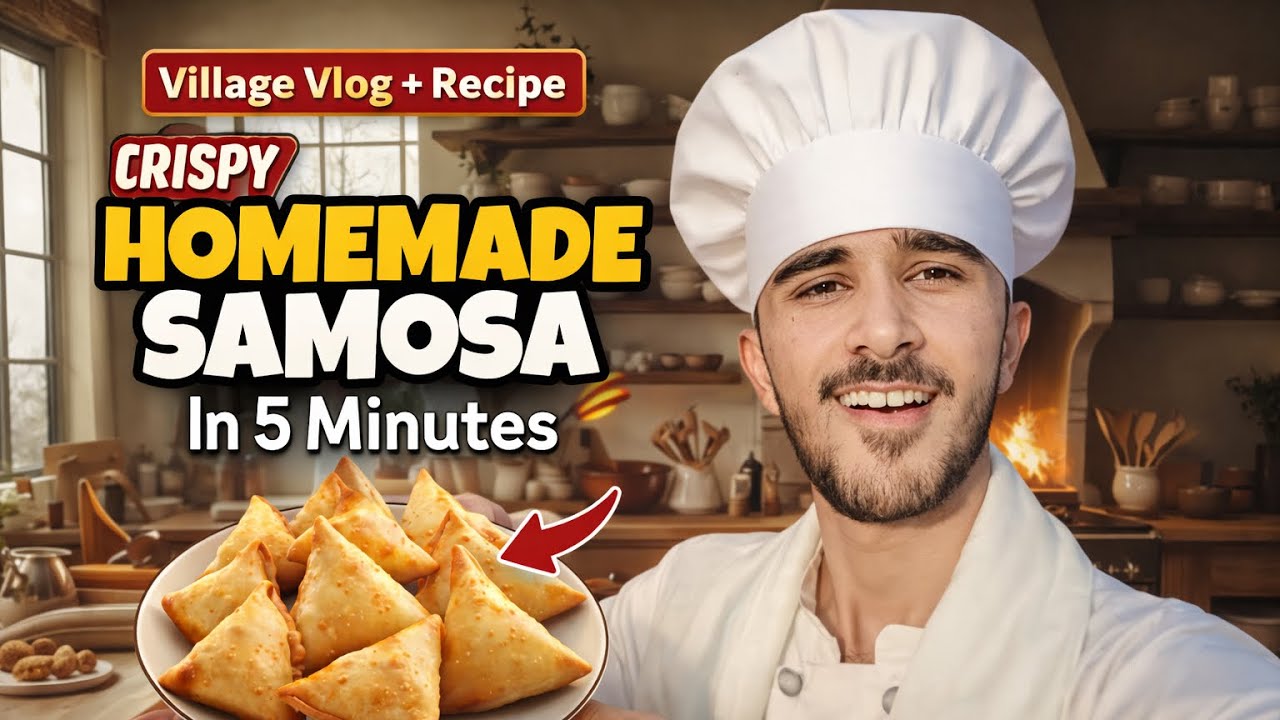 Village Vlog + Crispy Samosa Recipe 😍 | Homemade Samosa in 5 Minutes | Adnan Bhai Vlogs 