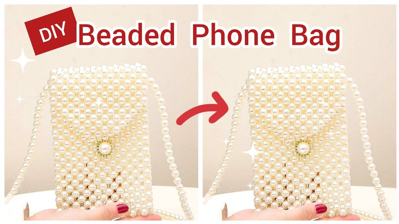 Pearl Beaded Phone Bag Tutorial 💞✨