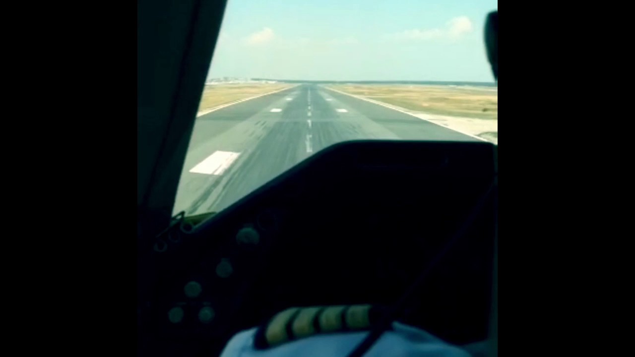 Lufthansa Boeing 747 Cockpit View Take Off Frankfurt Airport