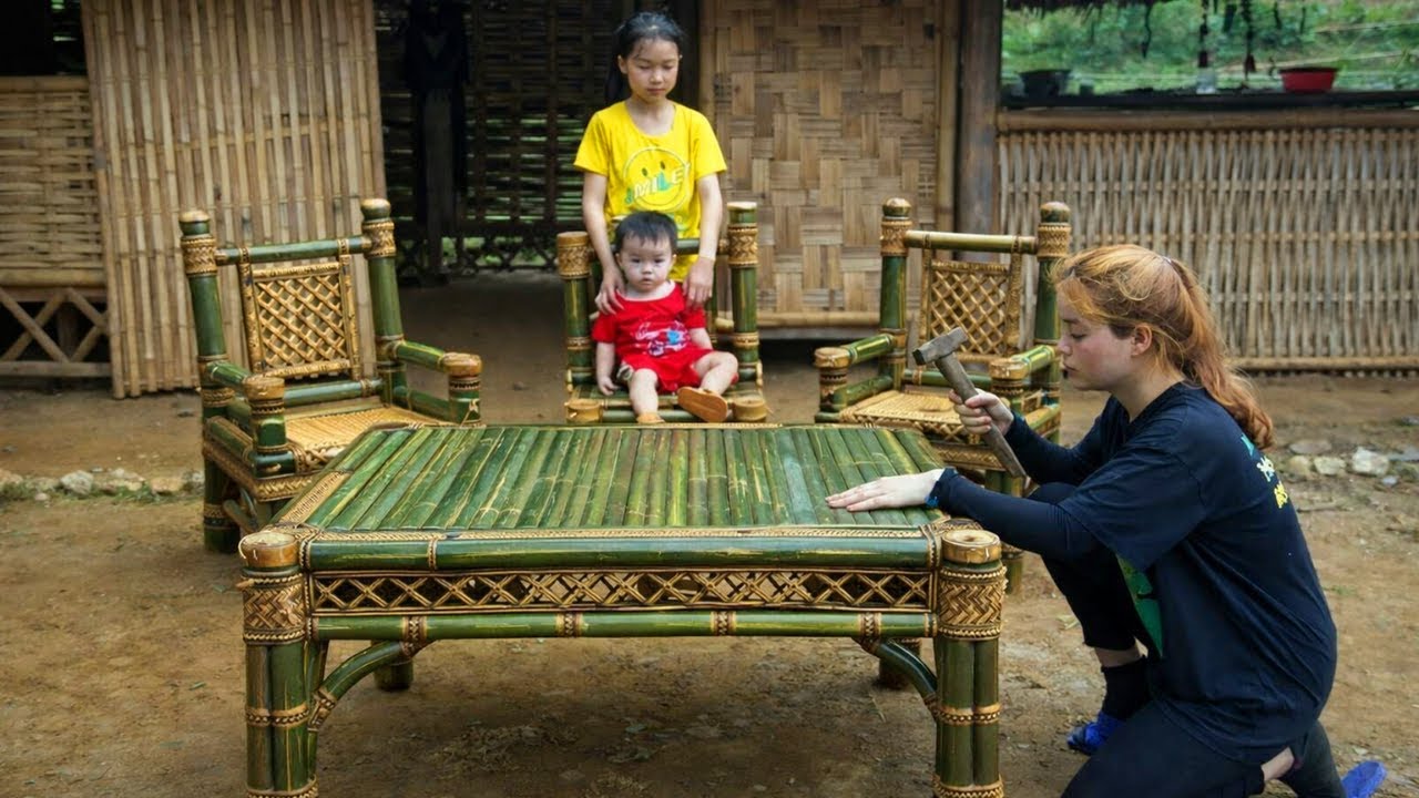 Raising kids alone: Single mother crafts her own dining table and chairs