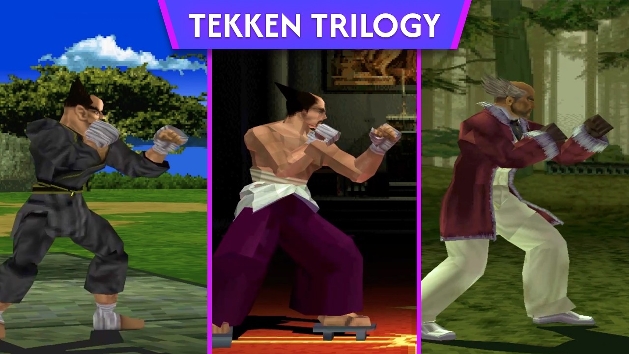 Tekken 1, 2, 3 History in One Video (PS1)