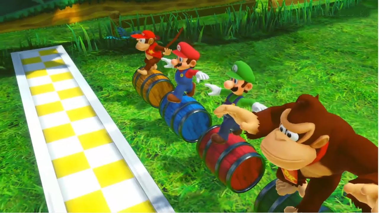 Super Mario Party MiniGames - Mario Vs Luigi Vs Donkey Kong Vs Diddy Kong (Master Cpu)
