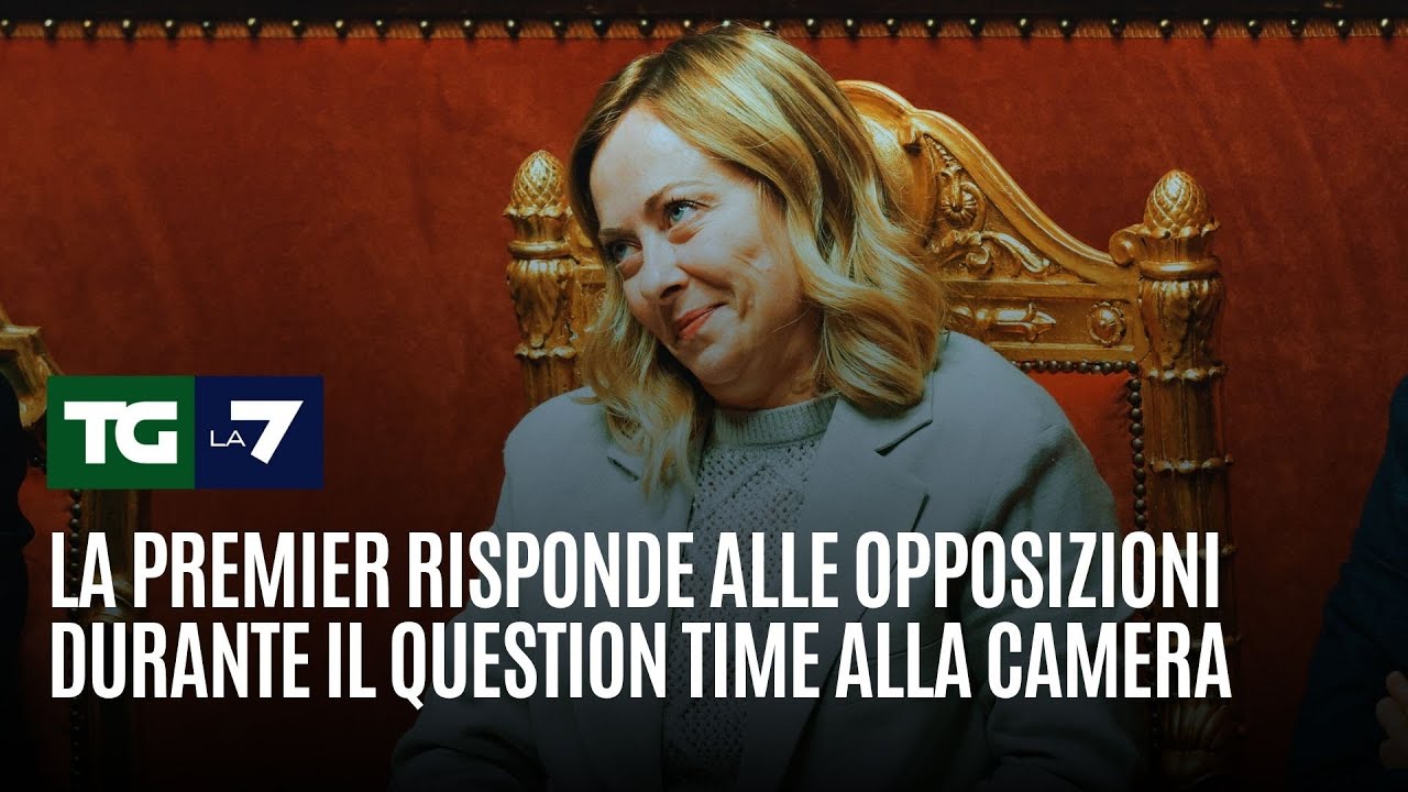 La premier risponde alle opposizioni durante il question time alla camera
