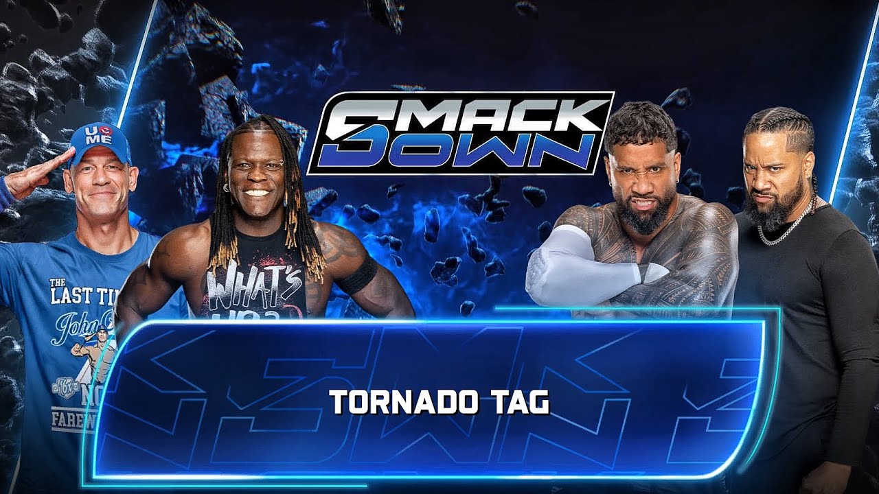 John Cena And R Truth Vs The Usos - Tag Team Match At WWE Smackdown