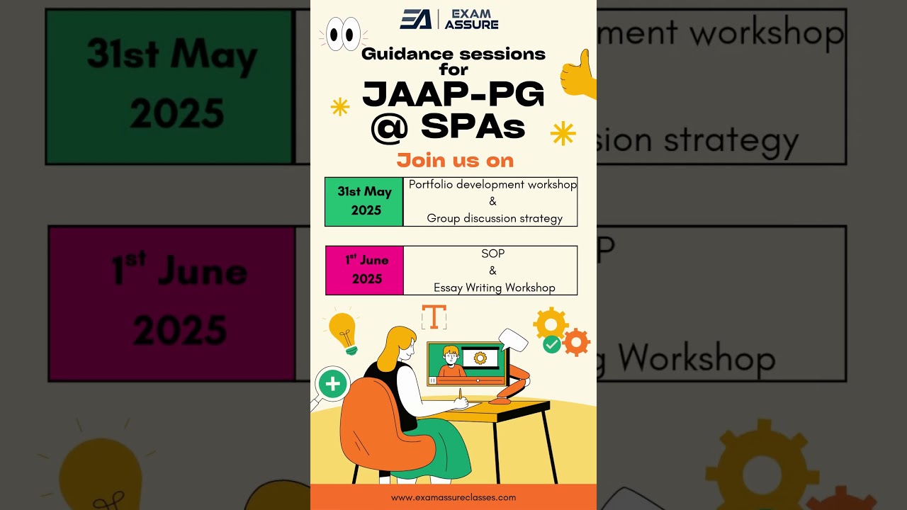 JAAP-PG 2025 - Guidance Session | SPA Admissions 2025 | SPA Delhi, Bhopal & Vijayawada | Exam Assure