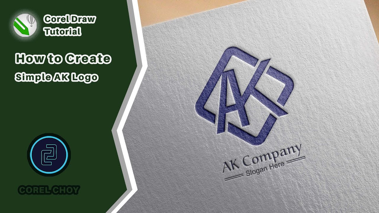 💻 Create AK Logo in CorelDraw | Tutorial Video
