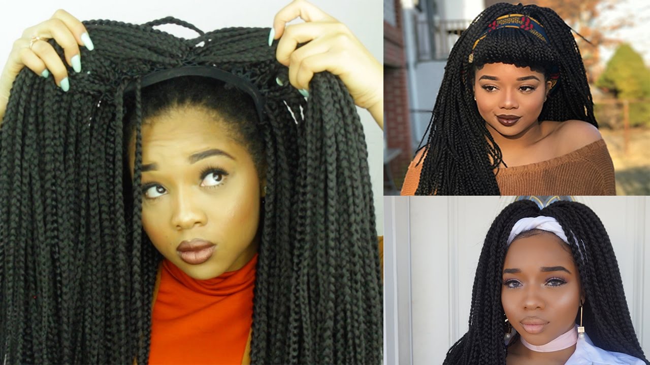 EASY DIY BOX BRAID WIG NO CLOSURE! + Styling Tutorial