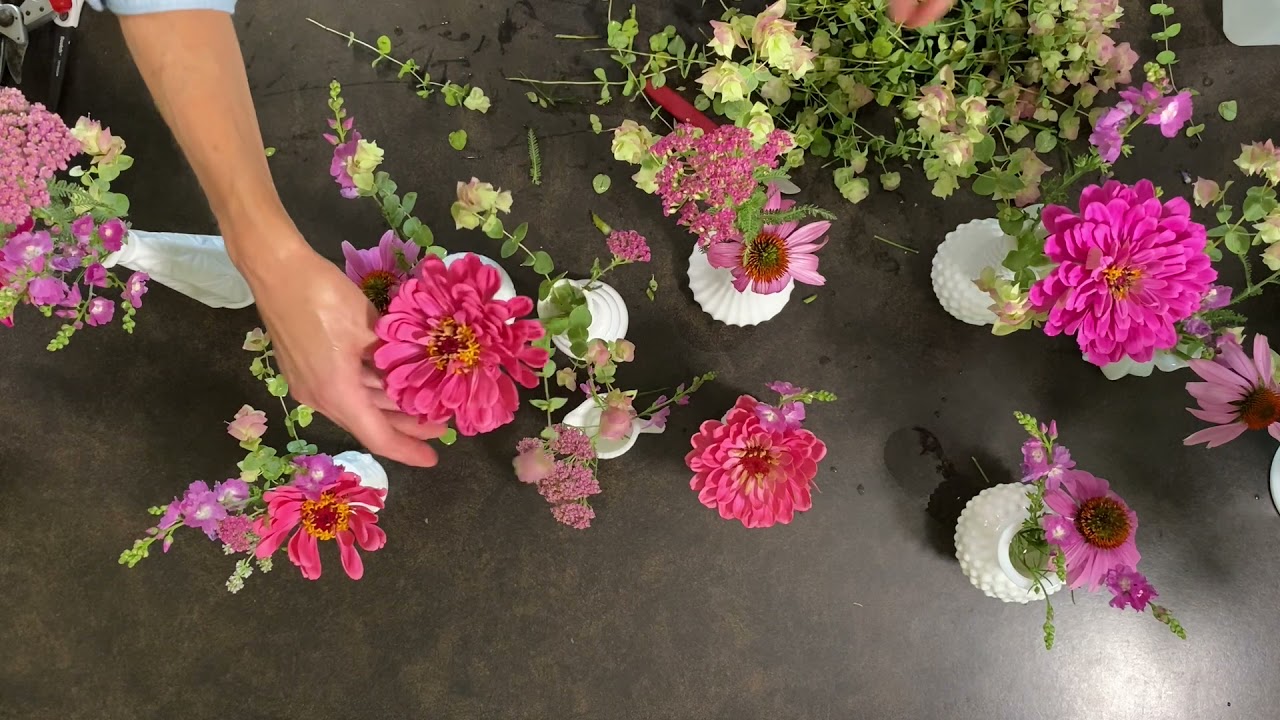 Many (Mini) Vases, One Centerpiece | Floral design tutorial | How to arrange flowers in small vases