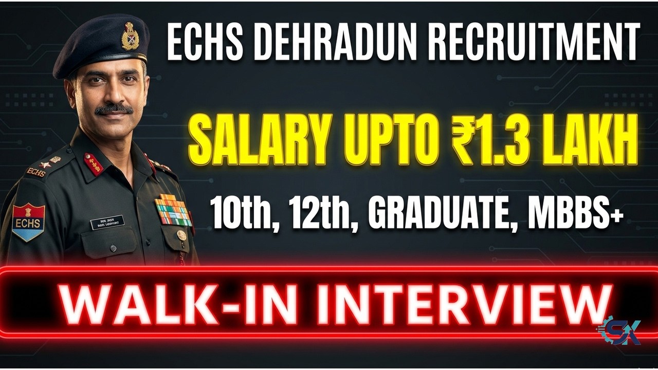 Uttarakhand Govt Job 2026 📢 | ECHS Dehradun Vacancy | 10th, 12th, Graduate+ | No Exam ✅