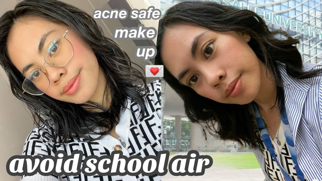 My Simple Daily School Makeup that&rsquo;s acne safe ✨📓 how to avoid school air