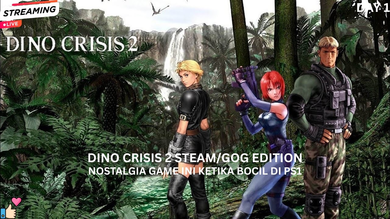 NOSTALGIA GAME PS1 KETIKA BOCIL HUNTING DINOSAURUS | DINO CRISIS 2 STEAM/GOG EDITION