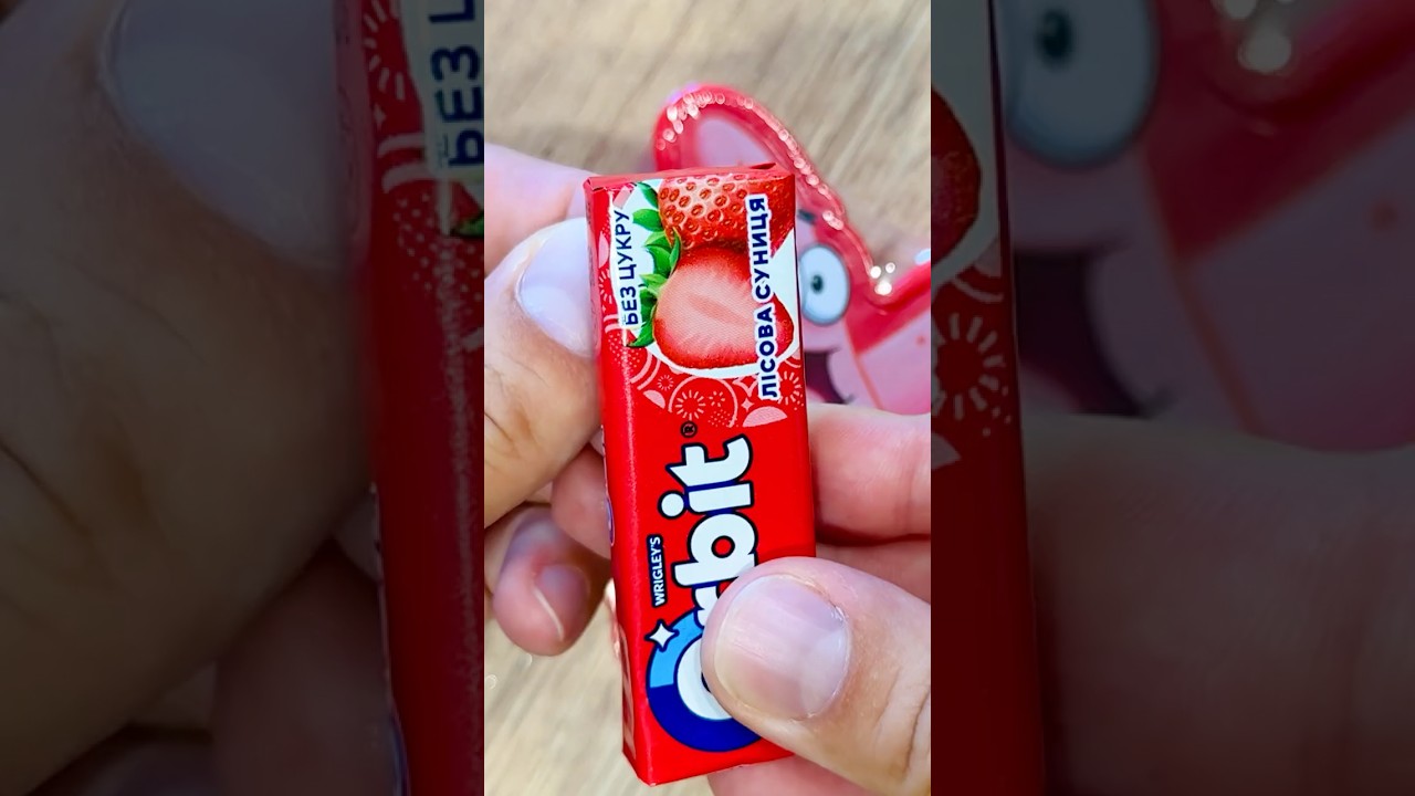 ASMR ORBIT Opening Wild Strawberry Gum Unpacking 