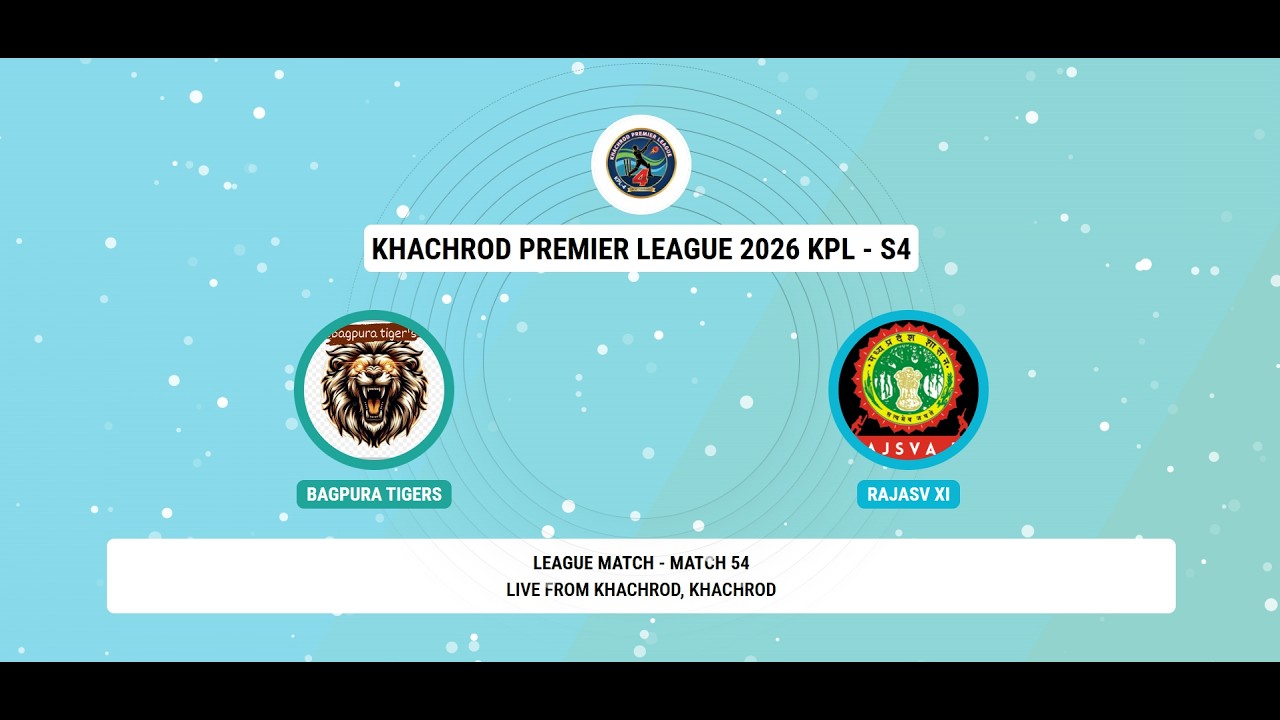 KPL 4 Match No. 55 Bagpura Tigers vs Rajasv XI