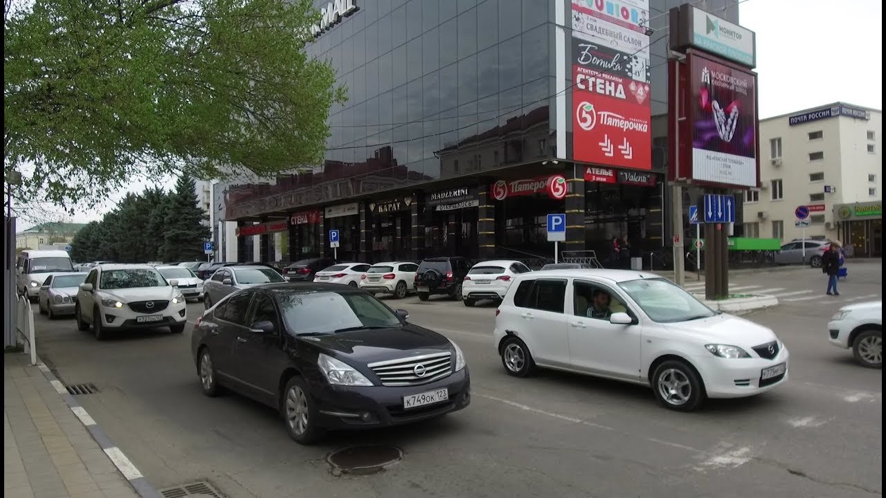 Walk around Armavir Russia. City center.