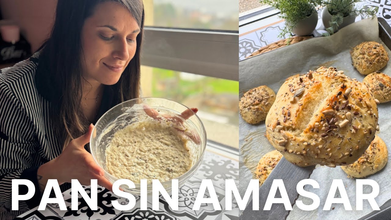 Pan casero sin amasar (ingredientes de Mercadona y súper barato)