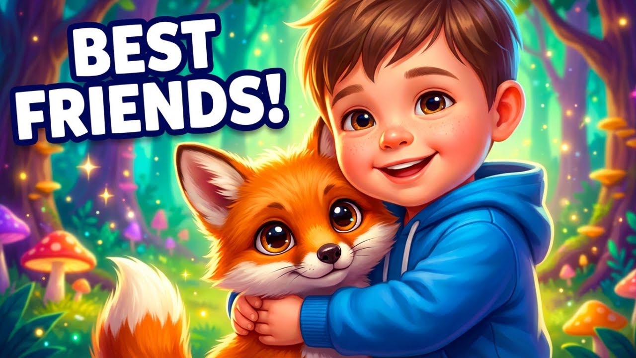Kid and His Fox 🦊 | Cute Friendship Story for Kids | Bedtime Cartoon