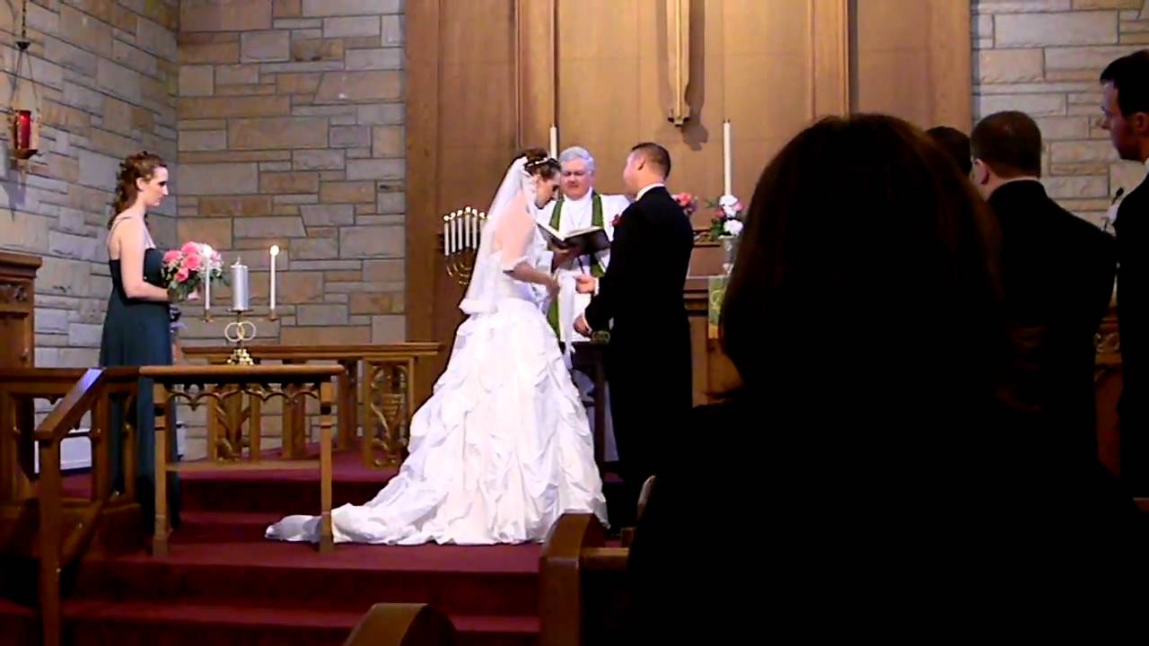 Wedding Ring Exchange Pastor Drops the Ring