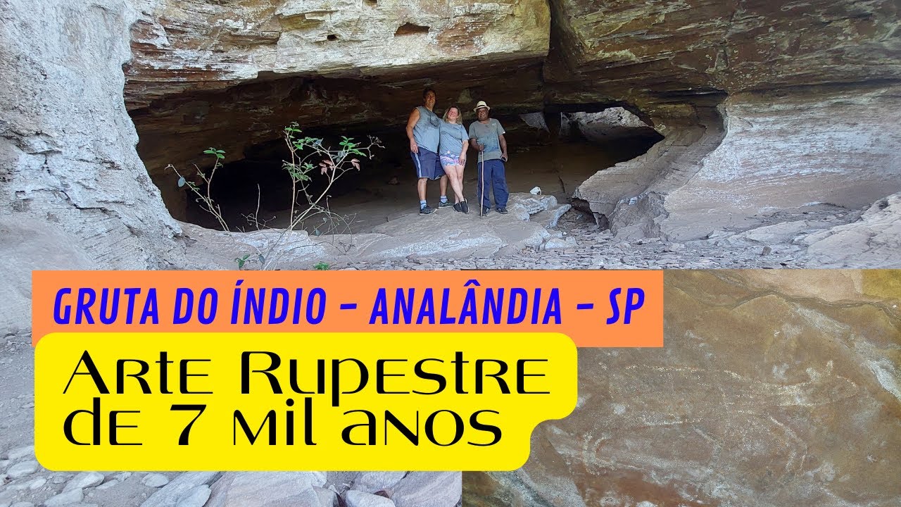 #082 - Gruta do Índio (Pinturas Rupestres) Turismo em Analândia SP