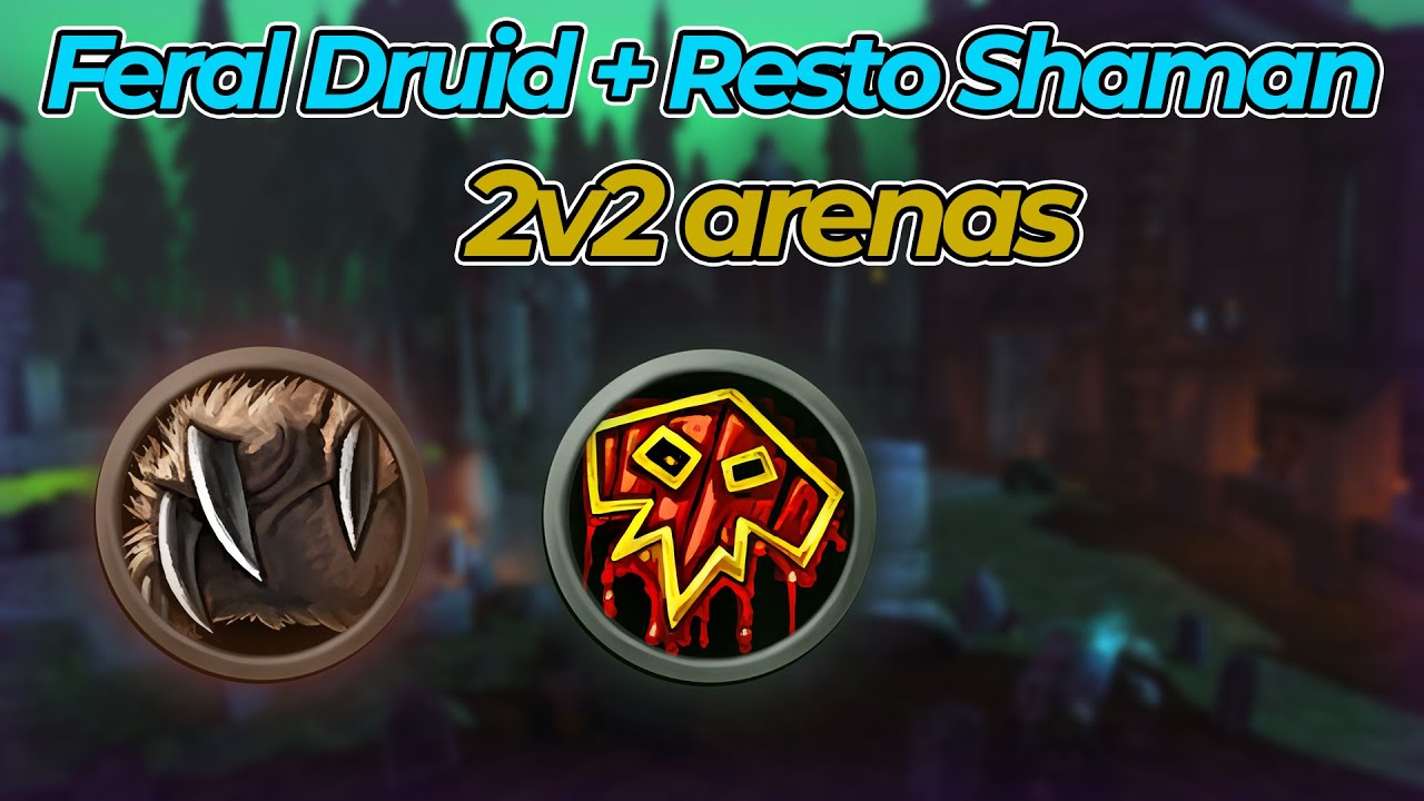 Rank 1 Feral + Resto Shaman 2v2 arenas – WotLK