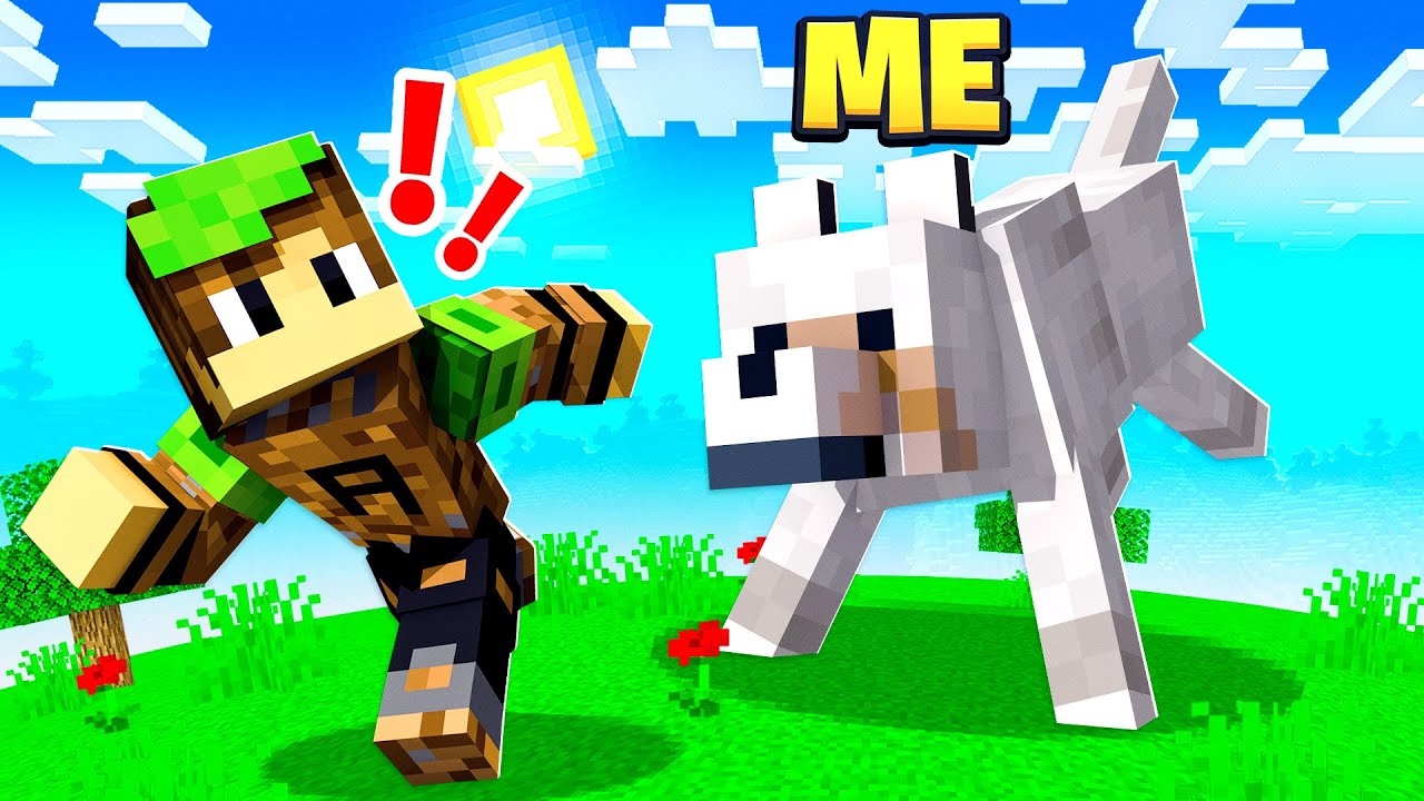 Обманываю друзей, играя за собаку в Minecraft