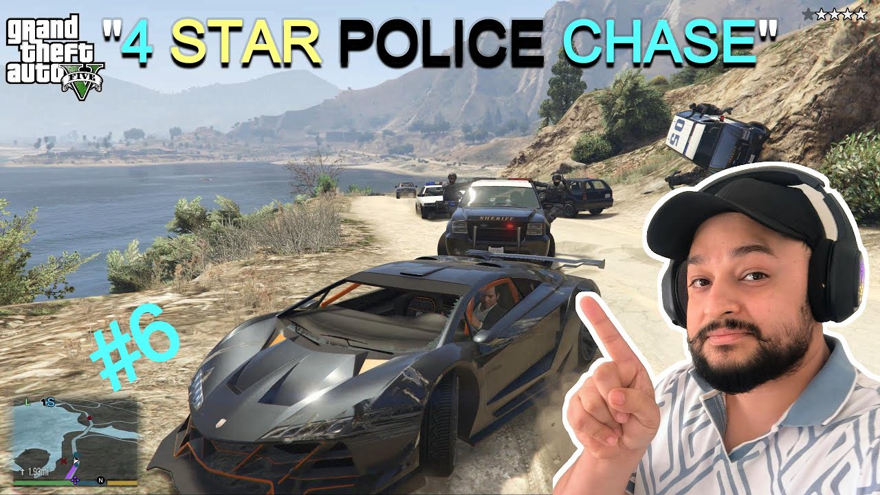4 STAR POLICE CHASE to MOUNT CHILIAD in GTA 5 GAMEPLAY #gta #gta5funnygameplay #gtaonline