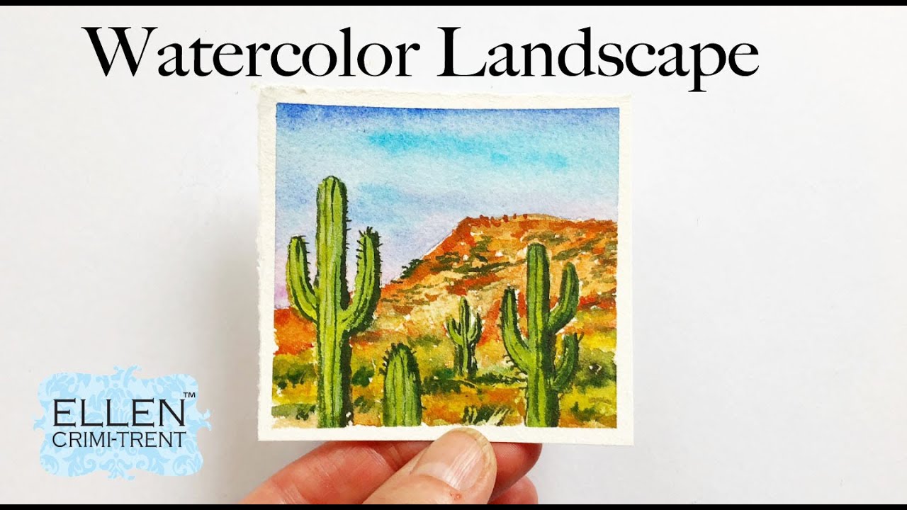Watercolor Landscape- Mini Southwest desert