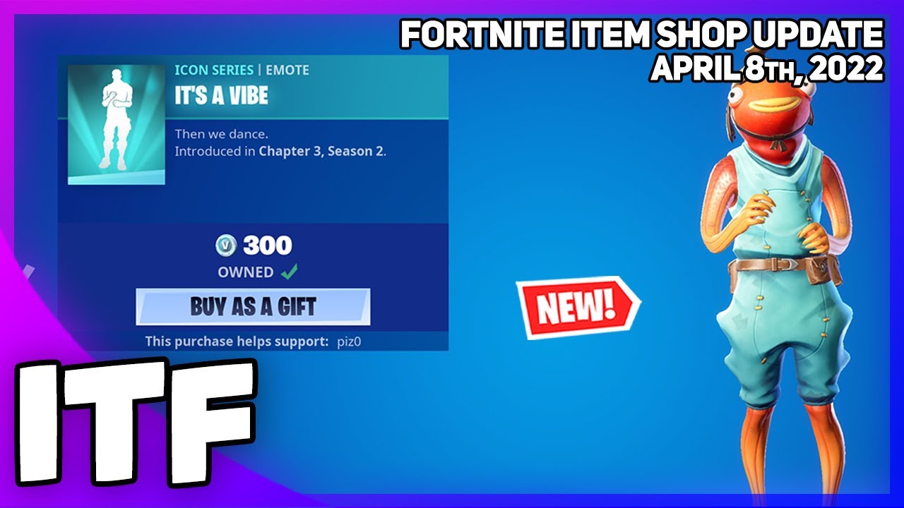 Fortnite Item Shop *NEW* IT'S A VIBE EMOTE! [April 8th, 2022] (Fortnite Battle Royale)