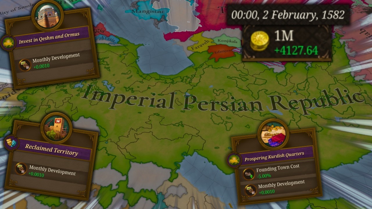 Dev Stacking as Persia w/ Nation & Culture Swaps (Ormus Retrospective)