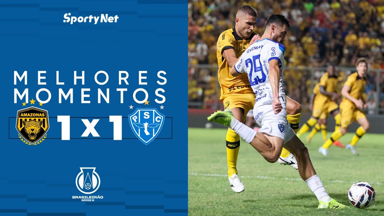 EXPULS&Atilde;O, CHUTA&Ccedil;O NA TRAVE E MILAGRE NO FIM - Amazonas 1x1 Paysandu - Melhores Momentos - S&eacute;rie B