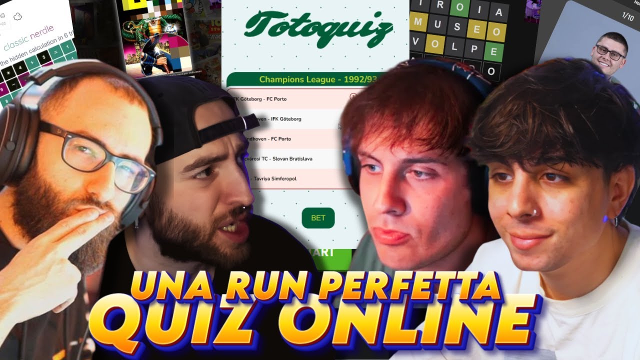 LA RUN PERFETTA NEI QUIZ ONLINE con BLUR, MARZA, PESH e MANUUXO