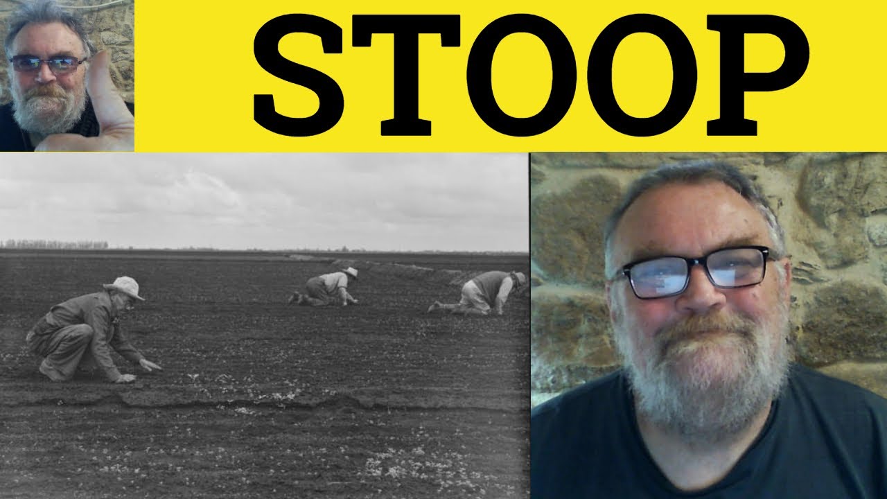 🔵 Значение слова Stoop - Stoop к действию, объяснение с примерами - Stoop - Английский словарь