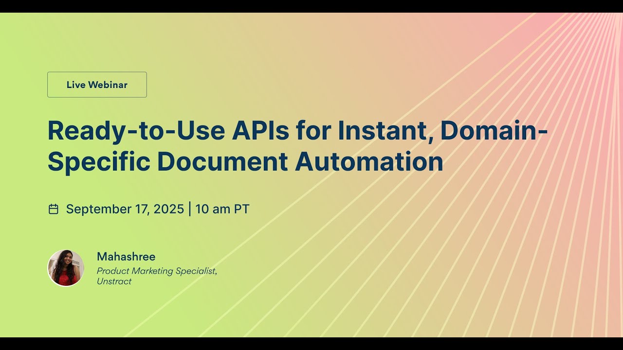 Ready-to-Use APIs for Instant, Domain-Specific Document Automation