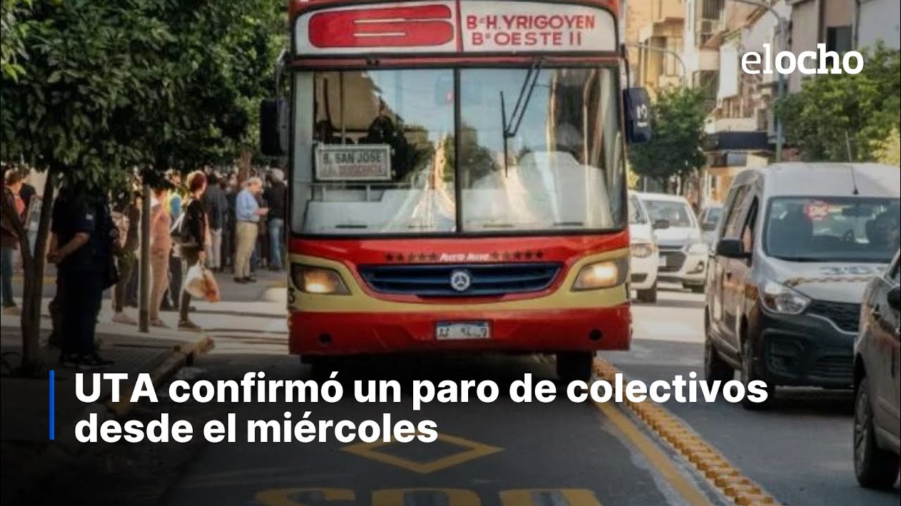 UTA CONFIRMÓ EL PARO DE COLECTIVOS DESDE EL MIÉRCOLES Y POR TIEMPO INDETERMINADO