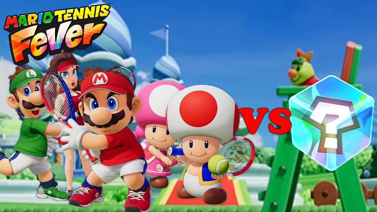 Mario Tennis Fever - Team Mario vs Random Opponents - Wonder Court
