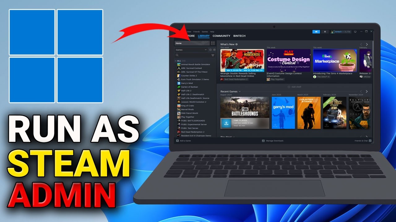 How to Run Steam Games as Administrator on Windows 11 & 10