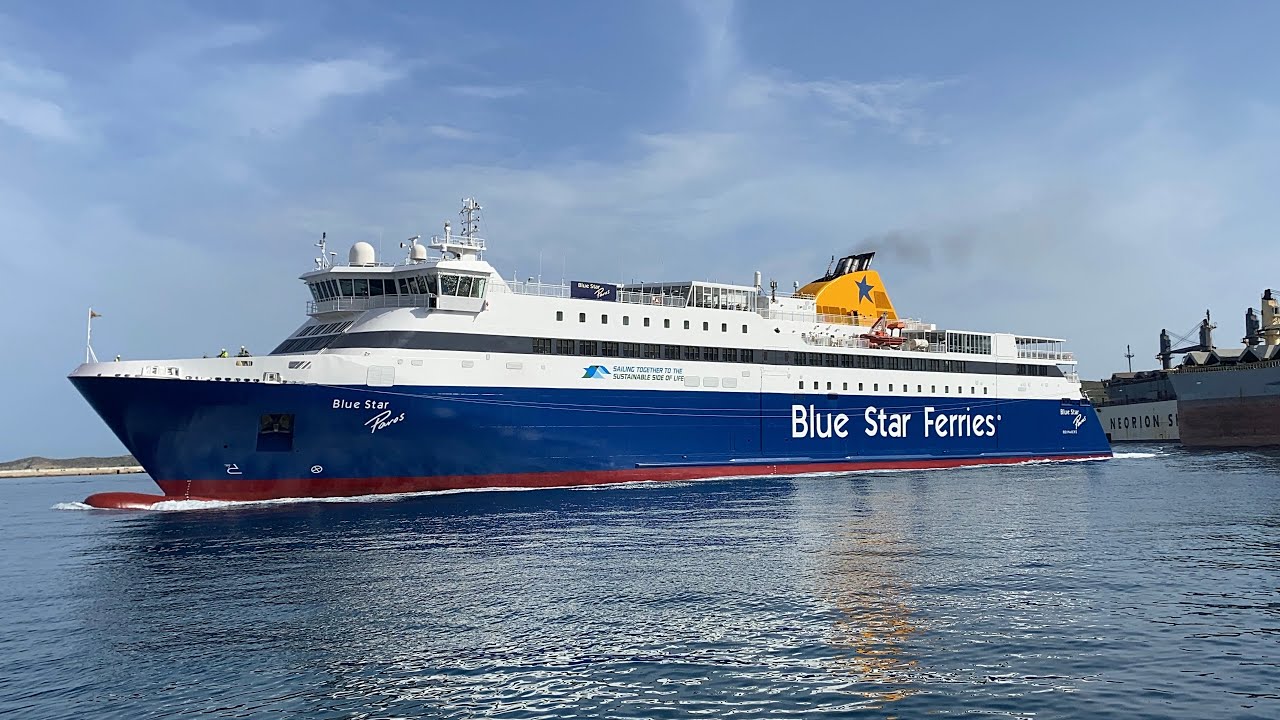 Blue star Paros άφιξη στην Σύρο
