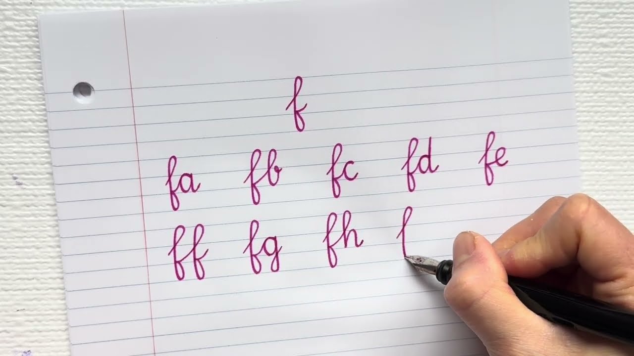 How to connect cursive f | How to write small letter f in cursive | lowercase f in cursive 