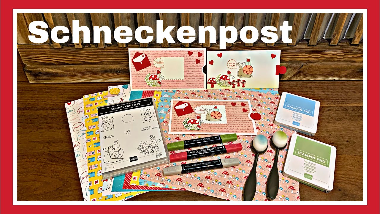 Schneckenpost Schneckenkarte Schiebekarte mit Magnet Anleitung Tutorial Deutsch Stampin`UP!