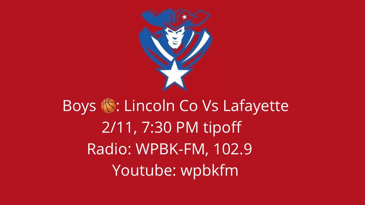 High School Boys Basketball: Lincoln County Vs Lafayette (2/11/26, 7:30 pm EST)