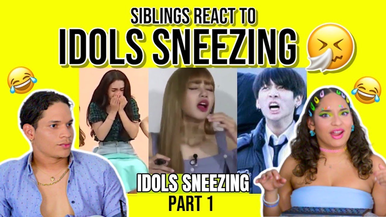 WHY IS THIS FUNNY?! Siblings react to KPOP IDOLS SNEEZING part 1 | REACTION