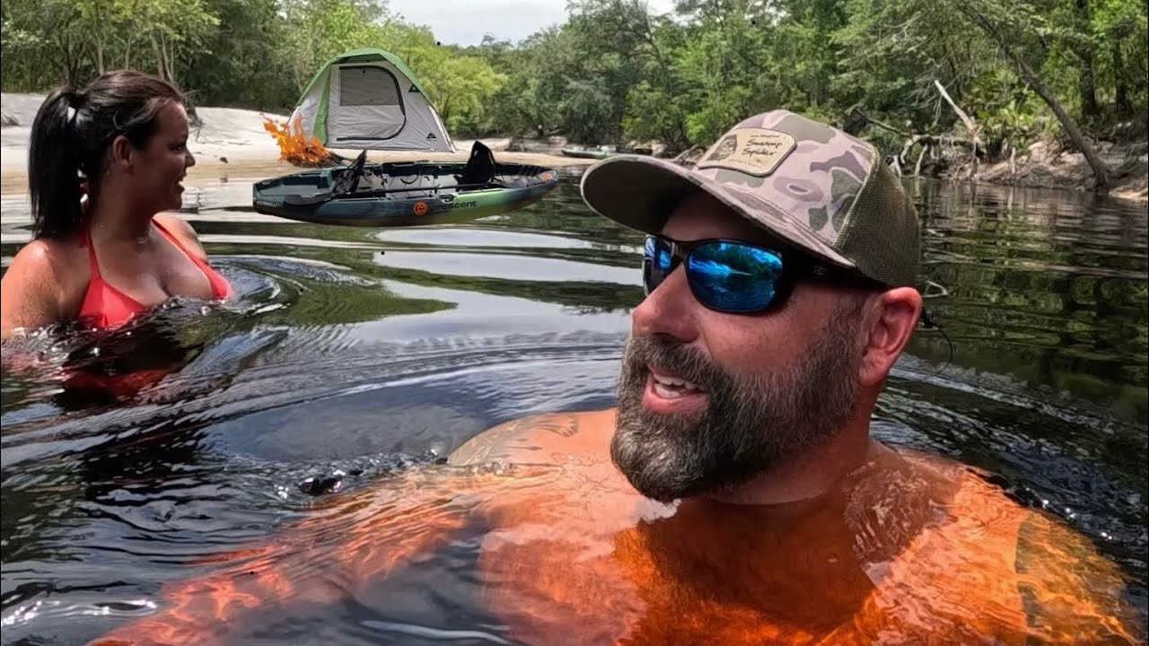 Primitive Camping And FISHING On A Tiny River In The Middle Of NOWHERE! Catch, Clean, Cook!!