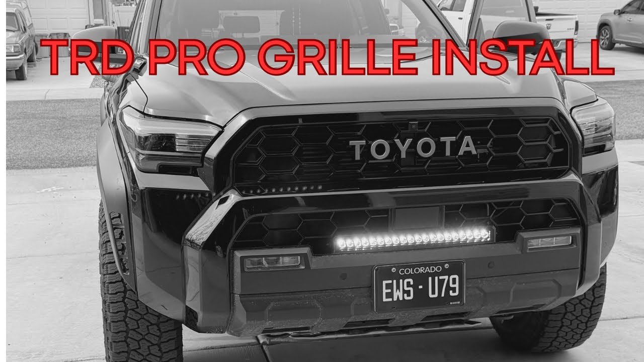 6G 4Runner TRD Pro Grille + Light Bar Install