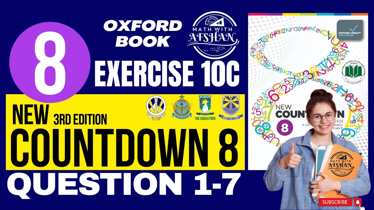 Class 8th Math Exercise 10C Question 1-7 | New countdown 8 third edition | oxford | Math with Afshan