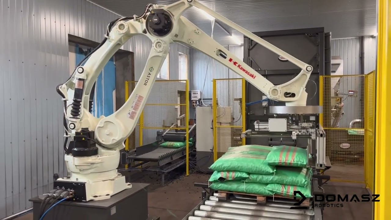 Domasz Robotics - paletyzacja worków z węglem - Skład Opału EuroCarbo Janas