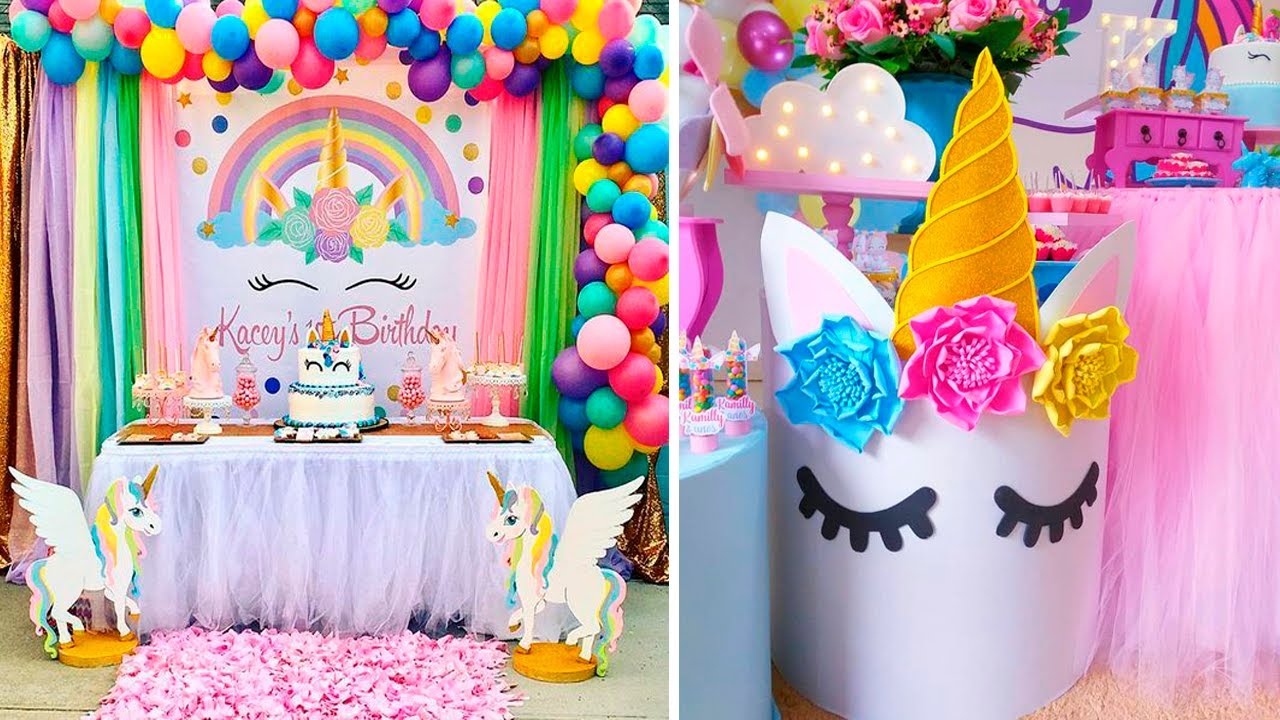 🦄 Vas a amar estas +50 grandes ideas para decorar tu fiesta temática UNICORNIO 🌈