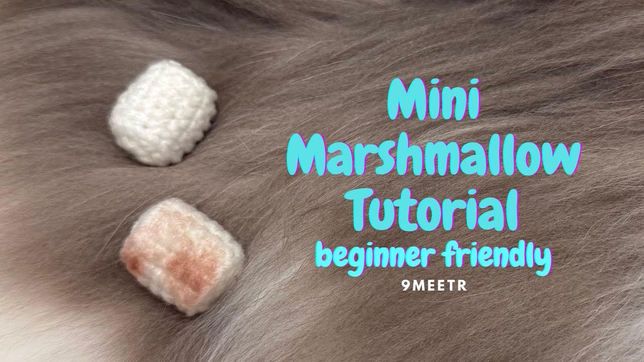 Crochet cute mini Marshmallow | keychain| Earrings| winter crochet | tutorial| beginner friendly