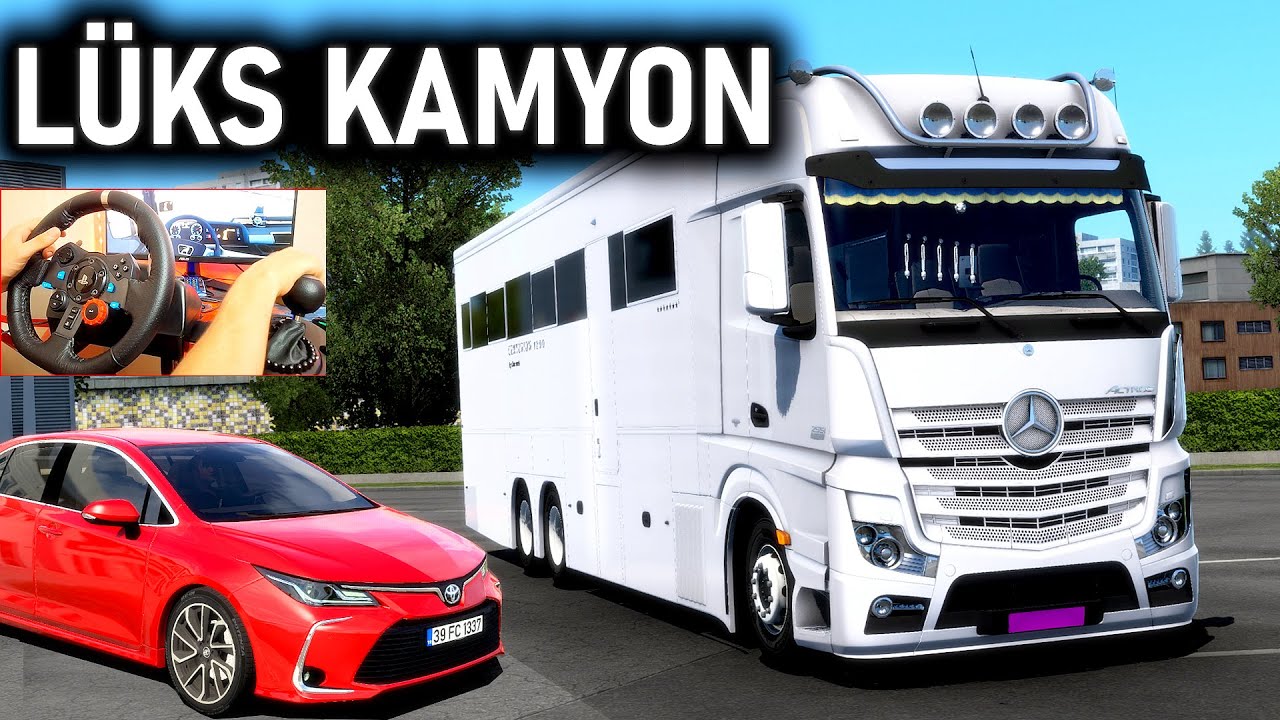YENİ LÜKS KAMYONLA KAMPA GİTTİM ! KÖY YOLLARI ETS 2 MOD Logitech G29