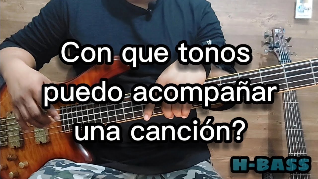 con que tonos puedo acompañar una canción en el bajo eléctrico? tutorial de bajo eléctrico 5 cuerdas