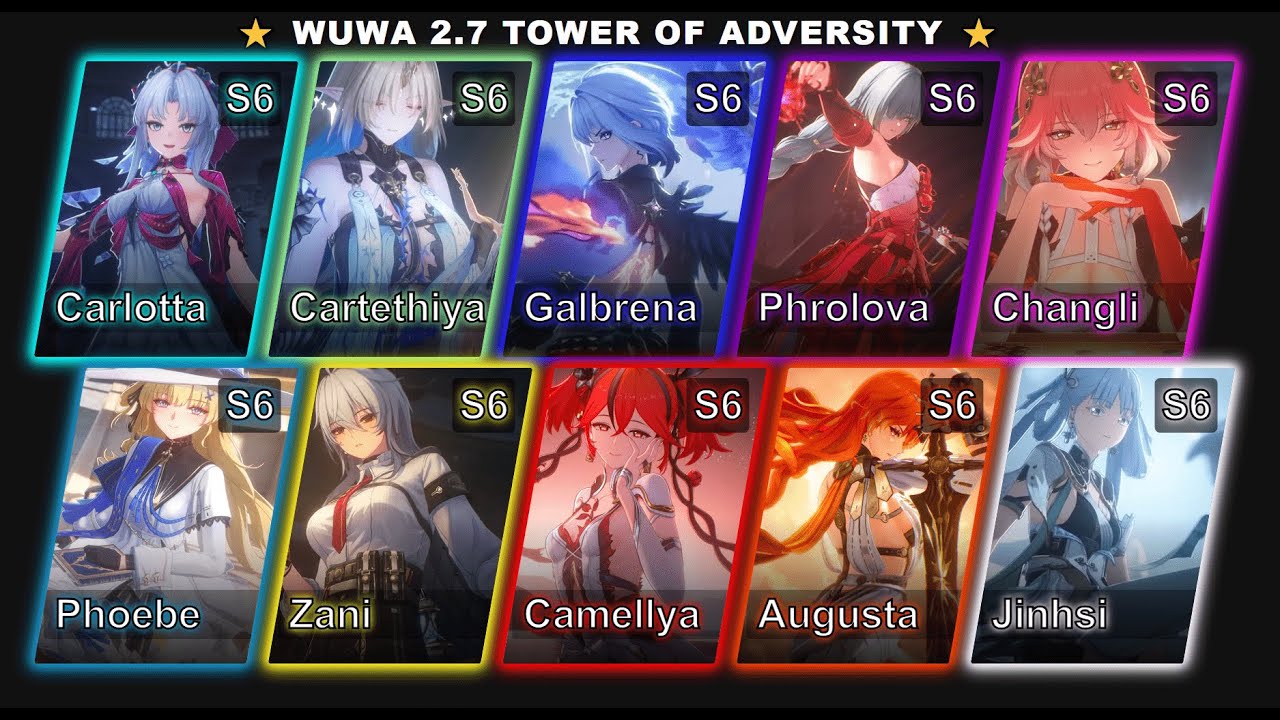 Wuthering Waves | Tower of Adversity | S6 Galbrena X S6 Phrolova X S6 Waifus | Showcase