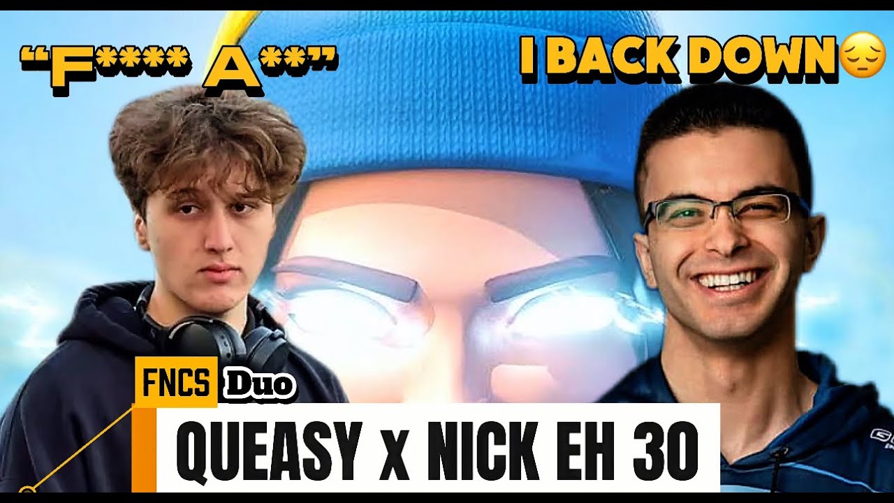 NICK EH 30 links with his Pro-Am teammate QUEASY